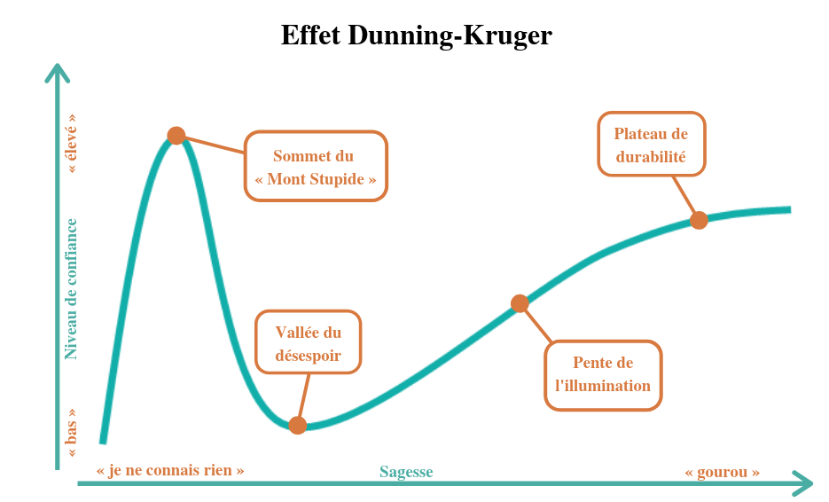 Graphique Apprentissage - Effet Dunning-Kruger